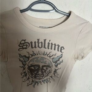 American Eagle Outfitters Women's Sublime Graphic Tee - Light Beige